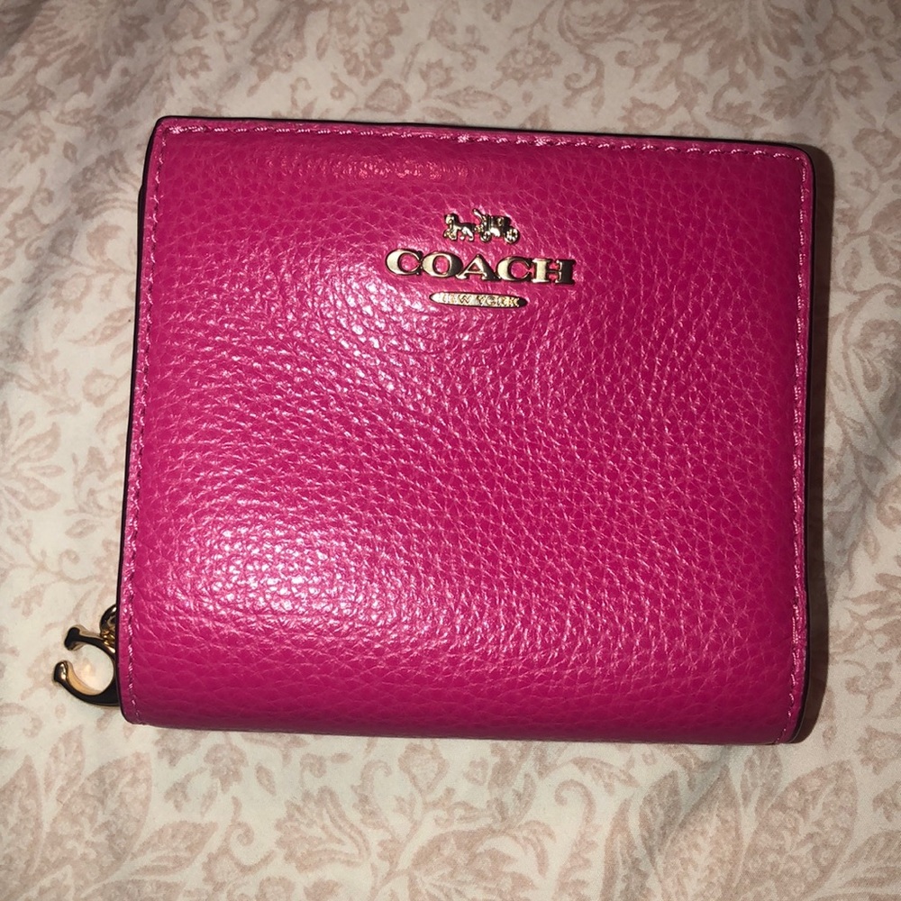 Bold pink coach wallet